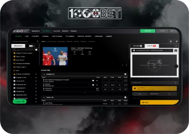 1000bet sports betting live interface
